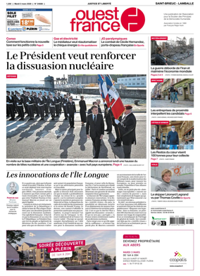 Cover of Ouest-France (Saint-Brieuc Lamballe)