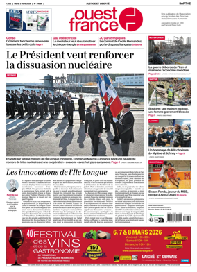 Cover of Ouest France (Sarthe)