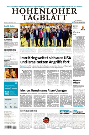 Cover of Hohenloher Tagblatt