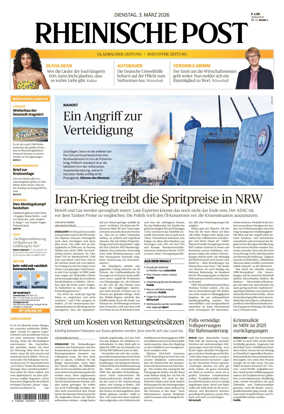 Cover of Rheinische Post - Monchengladbach and Korschenbroich