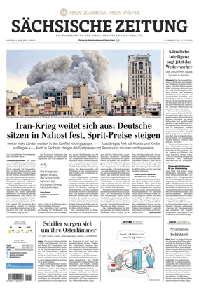 Cover of Sachsische Zeitung (Pirna Sebnitz)