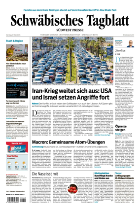 Cover of Schwabisches Tagblatt - Tubinger Chronik