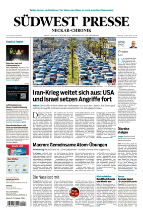 Cover of SUDWEST PRESSE - Neckar-Chronik