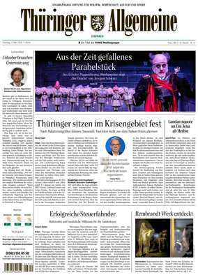 Cover of Thuringer Allgemeine (Eisenach)