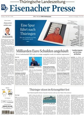 Cover of Thuringische Landeszeitung (Eisenach)