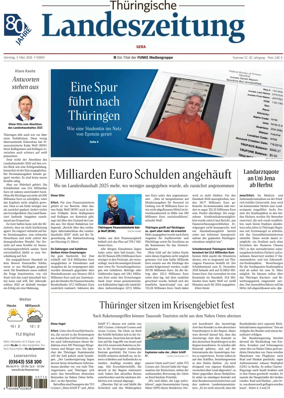 Cover of Thuringische Landeszeitung (Gera)