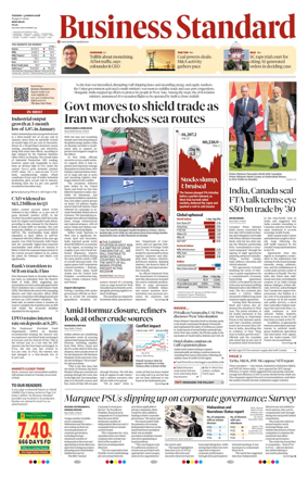 Cover of Business Standard