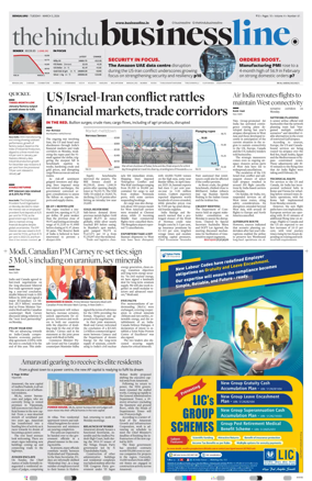 Cover of BusinessLine (Bangalore)