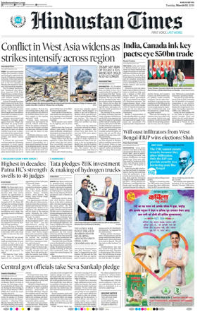 Cover of Hindustan Times (Ranchi)