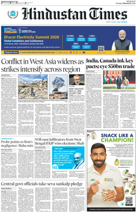 Cover of Hindustan Times (West UP)