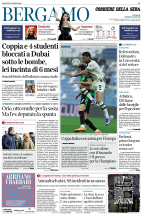 Cover of Corriere della Sera (Bergamo)