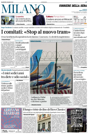Cover of Corriere della Sera (Milano)