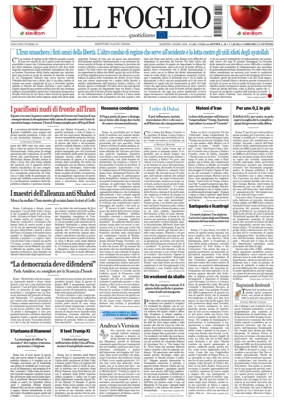 Cover of Il Foglio Quotidiano