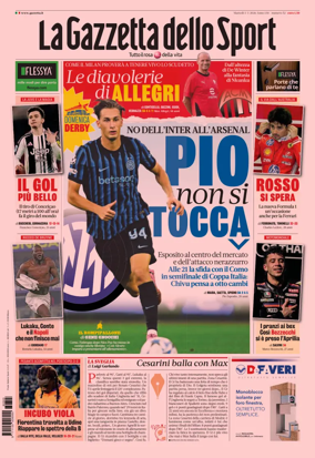 Cover of La Gazzetta dello Sport - Milano