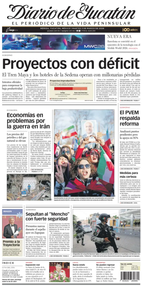 Cover of Diario de Yucatan