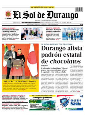 Cover of El Sol de Durango