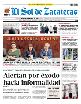 Cover of El Sol de Zacatecas