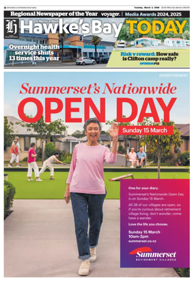Cover of Hawke's Bay Today