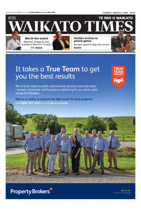 Cover of Waikato Times
