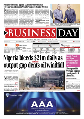 Cover of Business Day (Nigeria)
