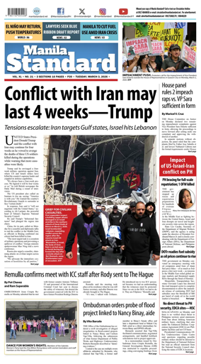 Cover of Manila Standard