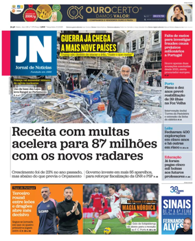 Cover of Jornal de Noticias