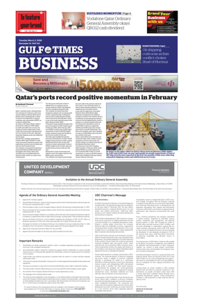 Cover of Gulf Times Business