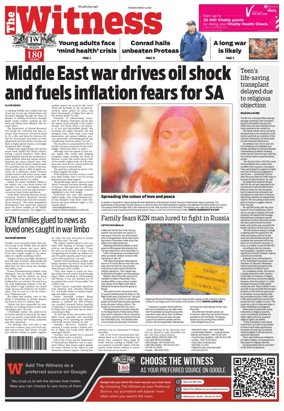 Cover of The Witness (South Africa)