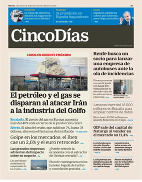 Cover of Cinco Dias
