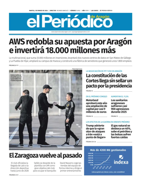 Cover of El Periodico Aragon