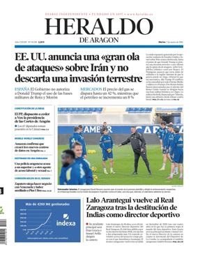 Cover of Heraldo de Aragon