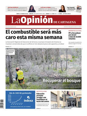 Cover of La Opinion de Murcia (Cartagena)