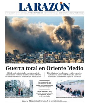 Cover of La Razon (Levante)