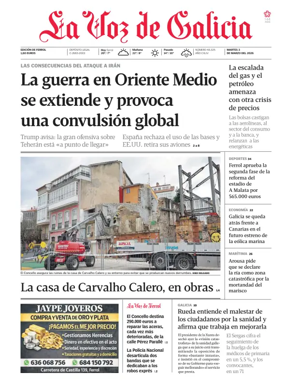 Cover of La Voz de Galicia (Ferrol)