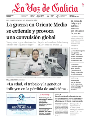 Cover of La Voz de Galicia (Lugo)