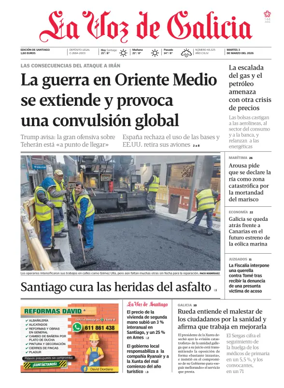 Cover of La Voz de Galicia (Santiago)