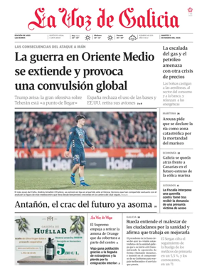 Cover of La Voz de Galicia (Vigo)