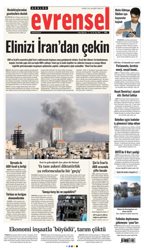 Cover of Evrensel Gazetesi