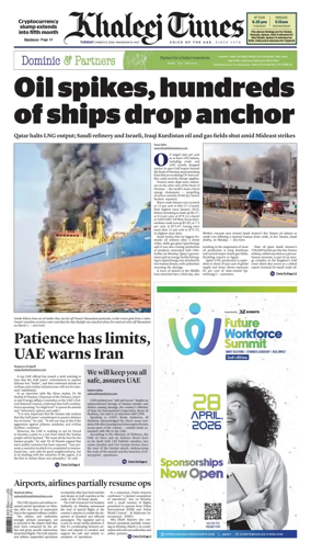 Cover of Khaleej Times