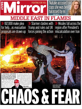 Cover of Daily Mirror (Northern Ireland)