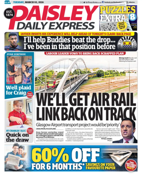 Cover of Paisley Daily Express