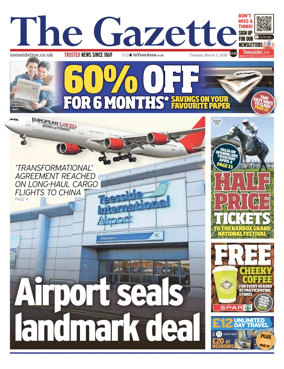 Cover of Teesside Evening Gazette
