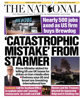 Cover of The National (Scotland)
