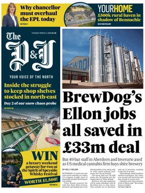 Cover of The Press and Journal (Aberdeen and Aberdeenshire)