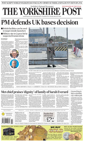 Cover of Yorkshire Post