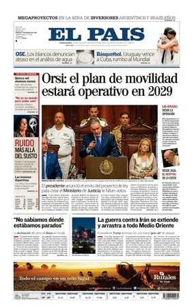 Cover of El Pais (Uruguay)