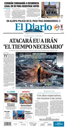 Cover of El Diario de El Paso