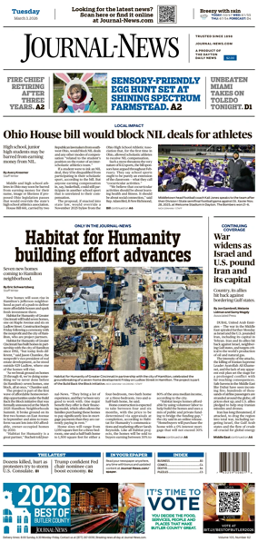Cover of Hamilton Journal News