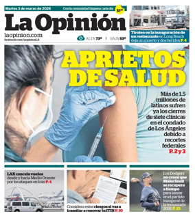 Cover of La Opinion