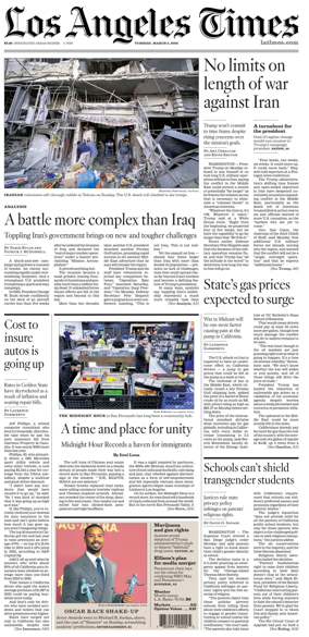 Cover of Los Angeles Times